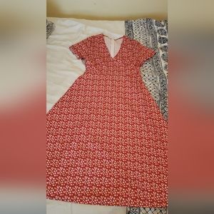 Red Casual Tea Dress